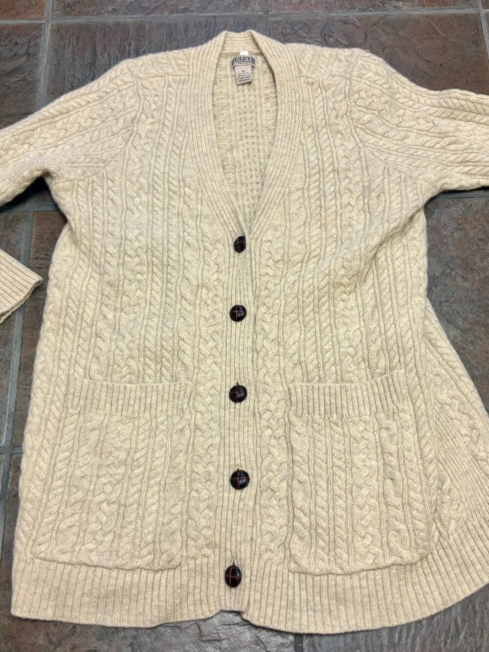 ~~Duluth Trading Company Women's Fisherman Long Cardigan Wool/Nylon/Cashmere 1XL